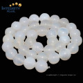 Round 4 6 8, 10, 12mm Vente en gros d&#39;agate blanc d&#39;agate de pierre naturelle